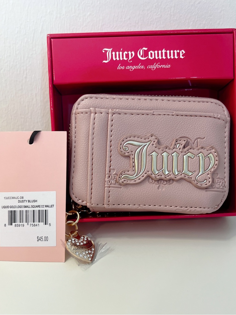Juicy Couture Dusty Blush Wallet NWT Pink Y2K style and Original Box